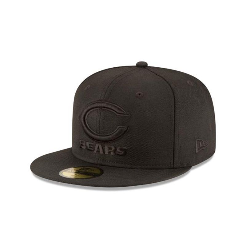 NFL Chicago Bears Black On Black 59Fifty Fitted (GEC5541) - Black New Era Caps